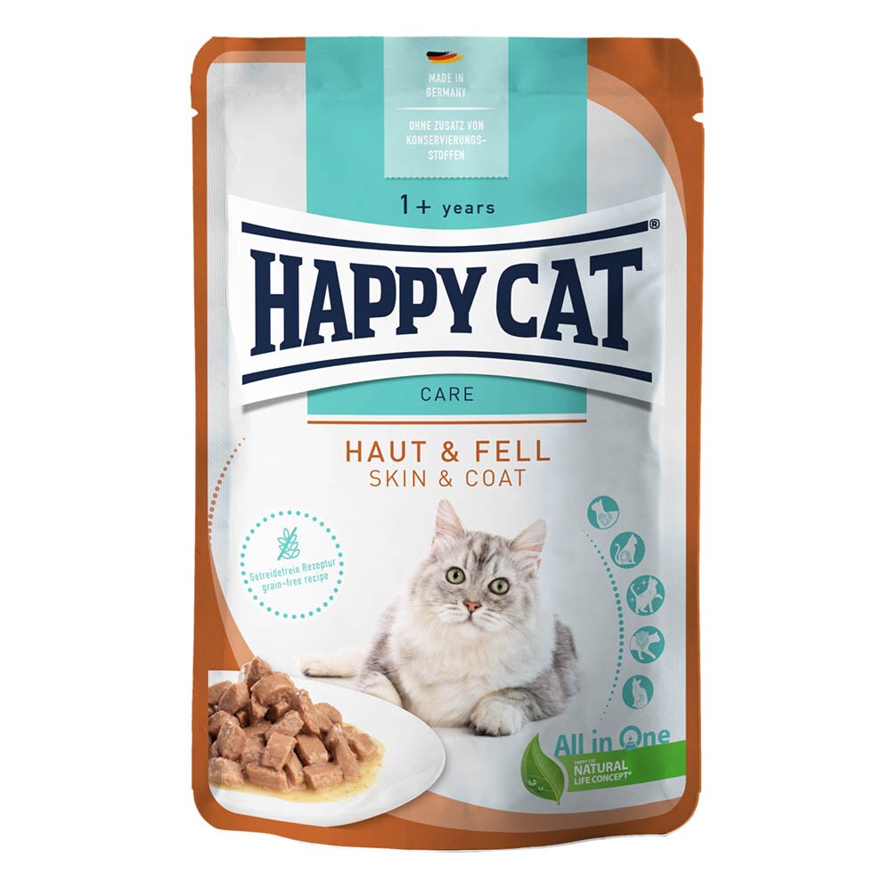 Happy Cat Care Meat in Sauce Haut & Fell Pouch_0