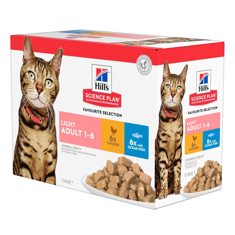 Hills Science Plan Adult Light Huhn + Fisch Multipack Nassfutter für Katzen_0