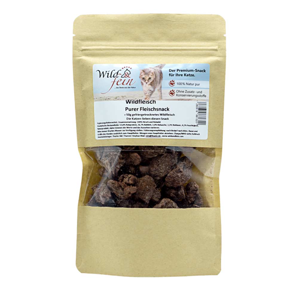 Wild und Fein Wildfleisch purer Fleischsnack_0