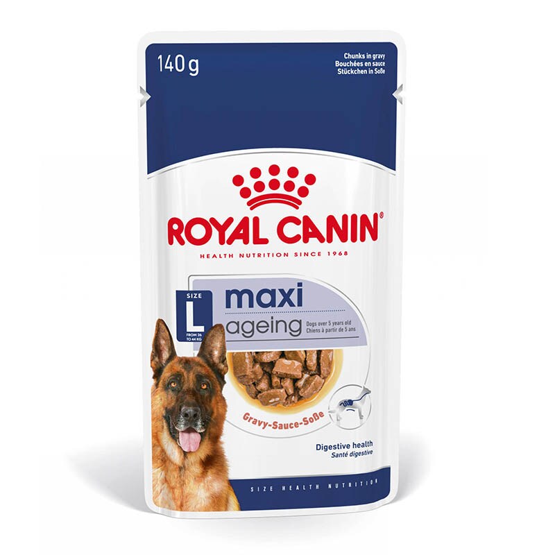 Royal Canin Maxi Ageing Feuchtnahrung als Stückchen in Soße (>5. Lebensjahr)_0