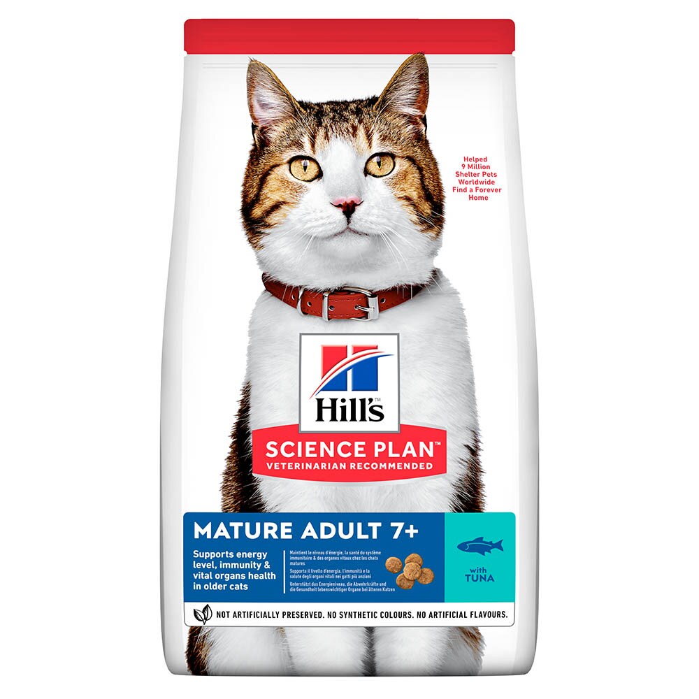 Hills Science Plan Mature Adult 7+ Thunfisch Trockenfutter für Katzen_0