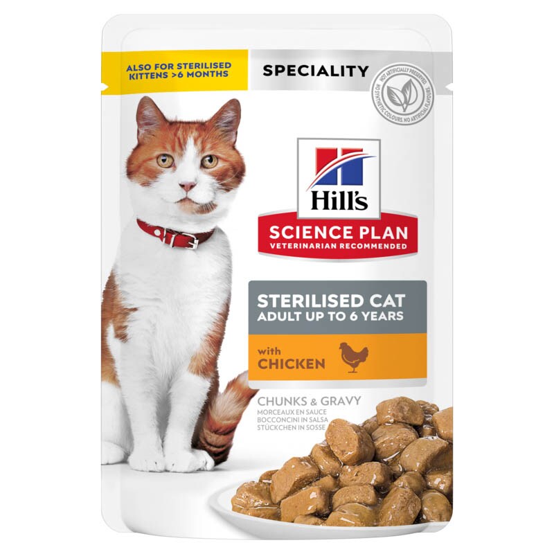 Hills Science Plan Sterilised Cat Adult Nassfutter für Katzen mit Huhn_0