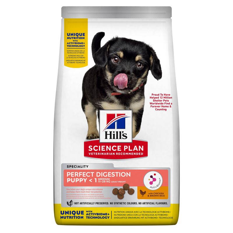 Hills Science Plan Perfect Digestion Medium Welpenfutter mit Huhn und Braunem Reis_0