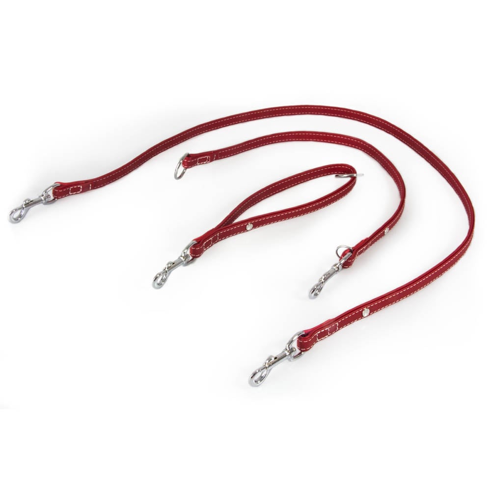 Das Lederband Barcelona Universal-Leine Indian-Red_0