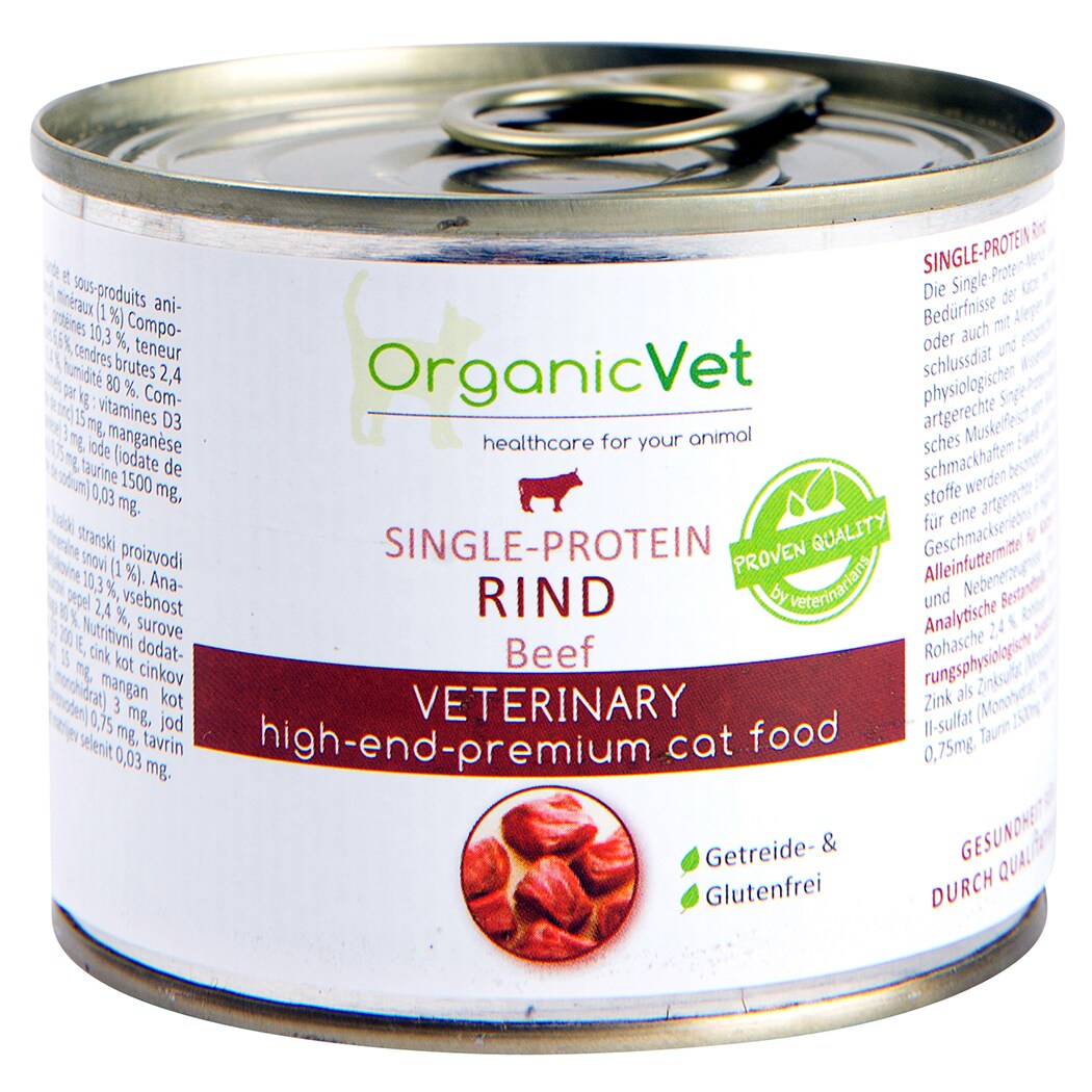 OrganicVet Single-Protein Rind Nassfutter für Katzen_0