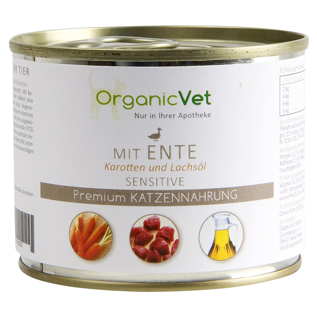 OrganicVet Sensitiv Ente Nassfutter für Katzen_0