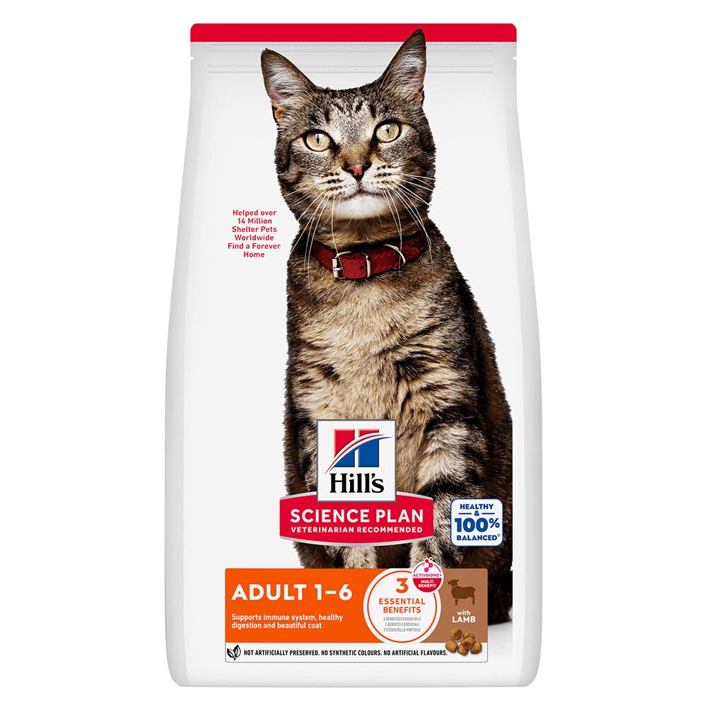 Hills Science Plan Adult Lamm und Reis Trockenfutter für Katzen_0