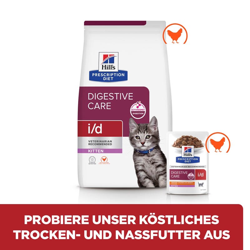 Hills Prescription Diet i/d Digestive Care Trockenfutter für Kätzchen mit Huhn_5