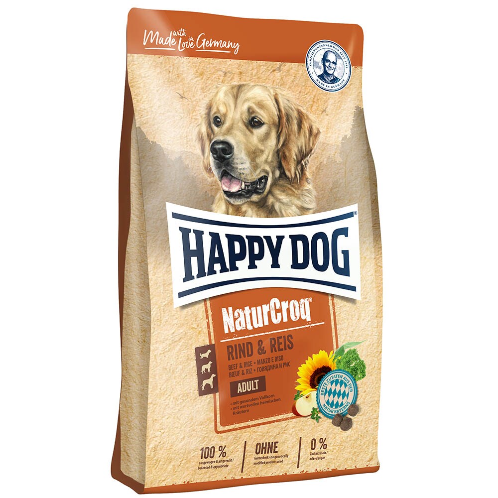 Happy Dog NaturCroq Rind & Reis_0
