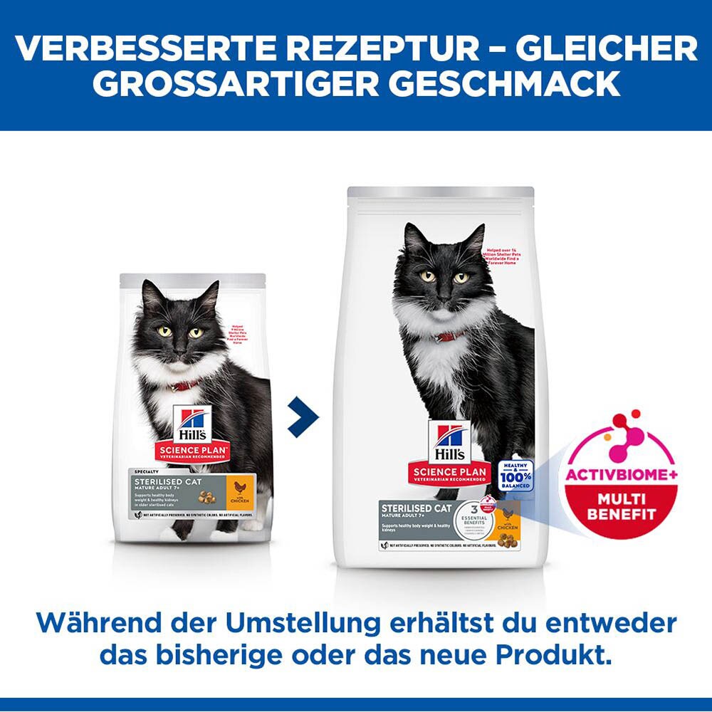 Hills Science Plan Sterilised Cat Mature Adult 7+ mit Chicken  _2