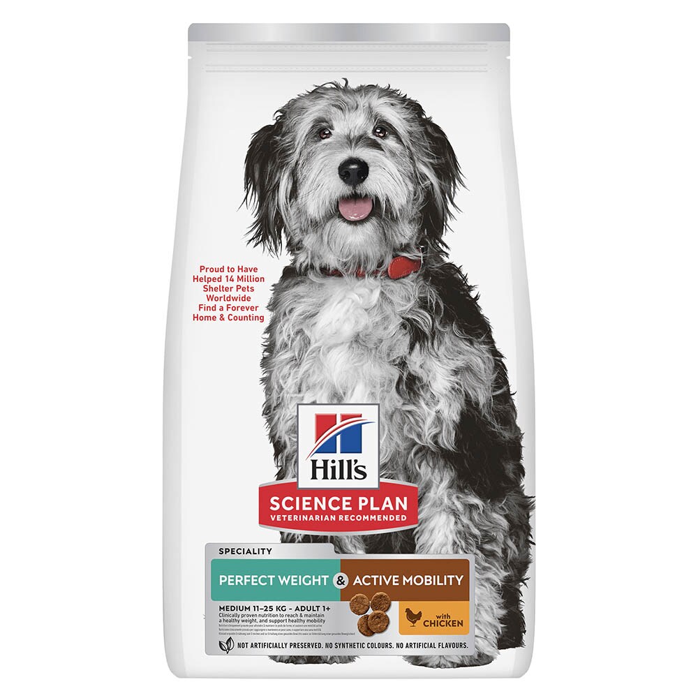 Hills Science Plan Perfect Weight + Active Mobility Hundefutter Medium Adult_0
