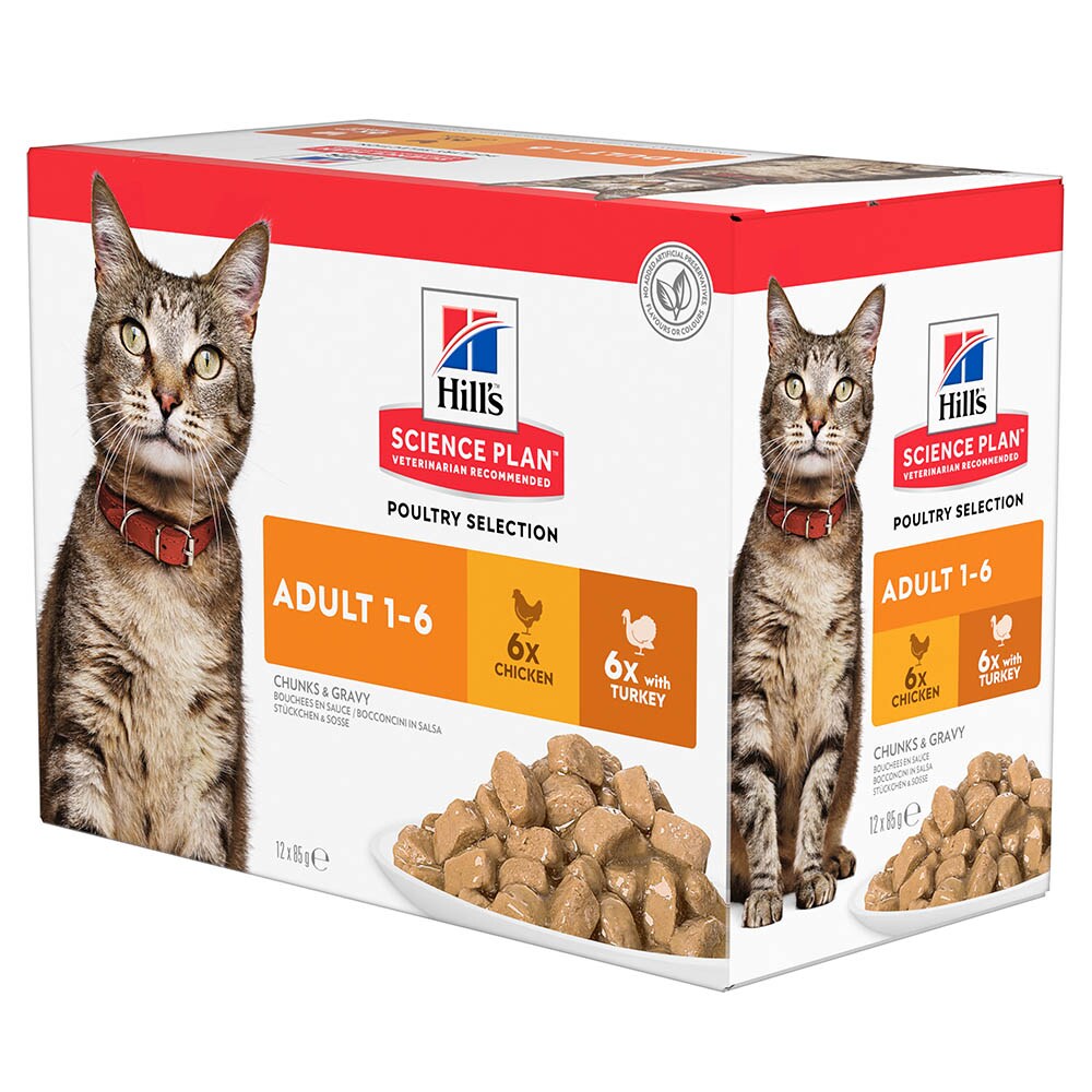 Hills Science Plan Adult Huhn + Truthahn Multipack Nassfutter für Katzen_0