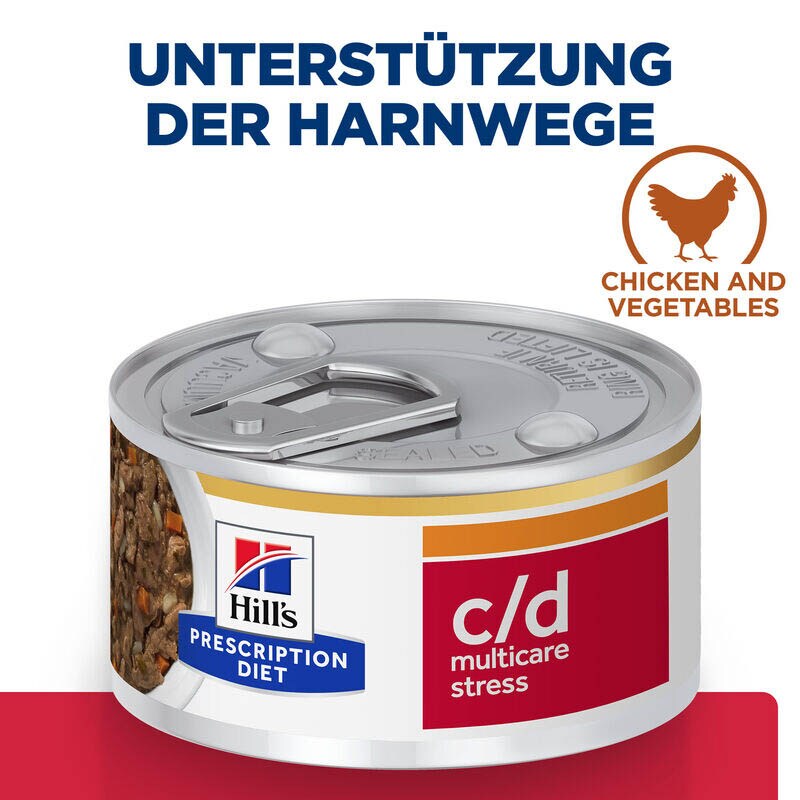 Hills Prescription Diet c/d Urinary Stress Ragout mit Huhn & zugefügtem Gemüse Katze_1