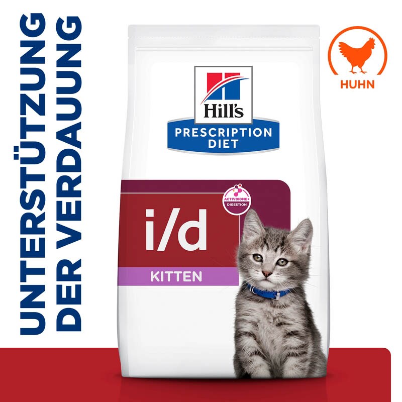 Hills Prescription Diet i/d Digestive Care Trockenfutter für Kätzchen mit Huhn_1