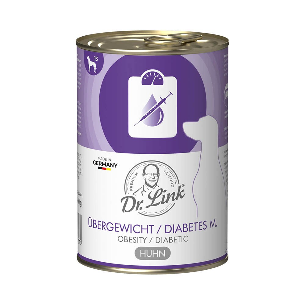 Dr. Link Spezial-Diät Übergewicht/Diabetes mellitus Huhn Nassfutter für Hunde_0