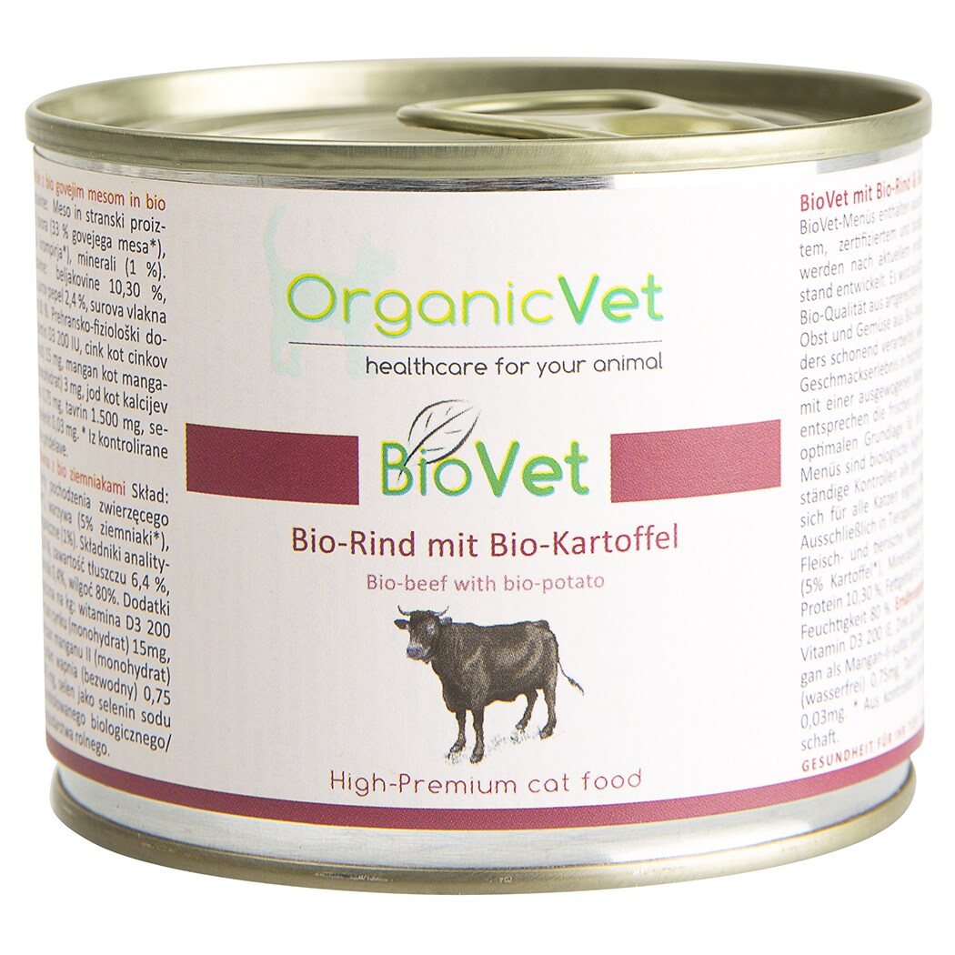 OrganicVet BioVet Rind Nassfutter für Katzen_0