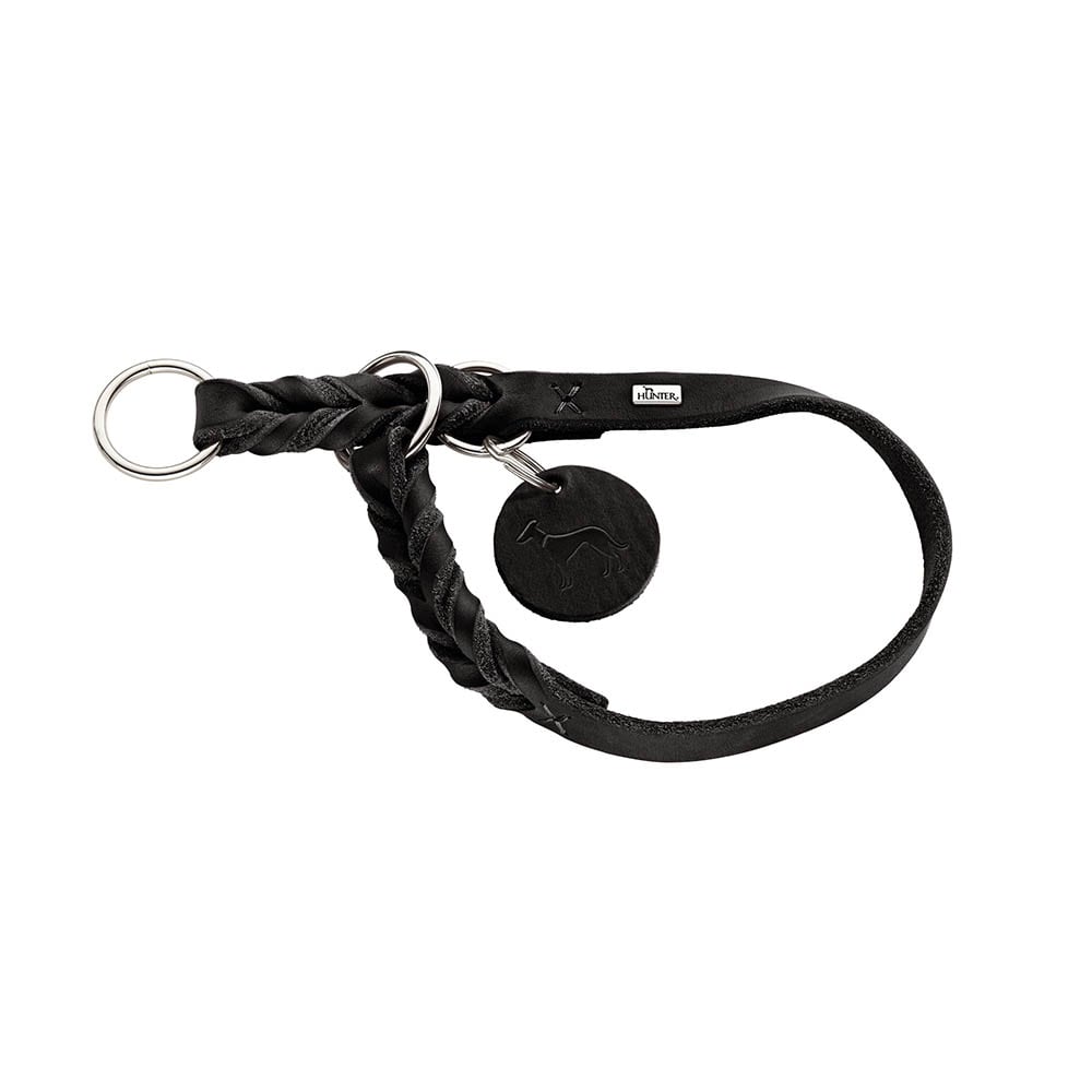 Hunter Zugstopp Halsband Solid Education schwarz_0