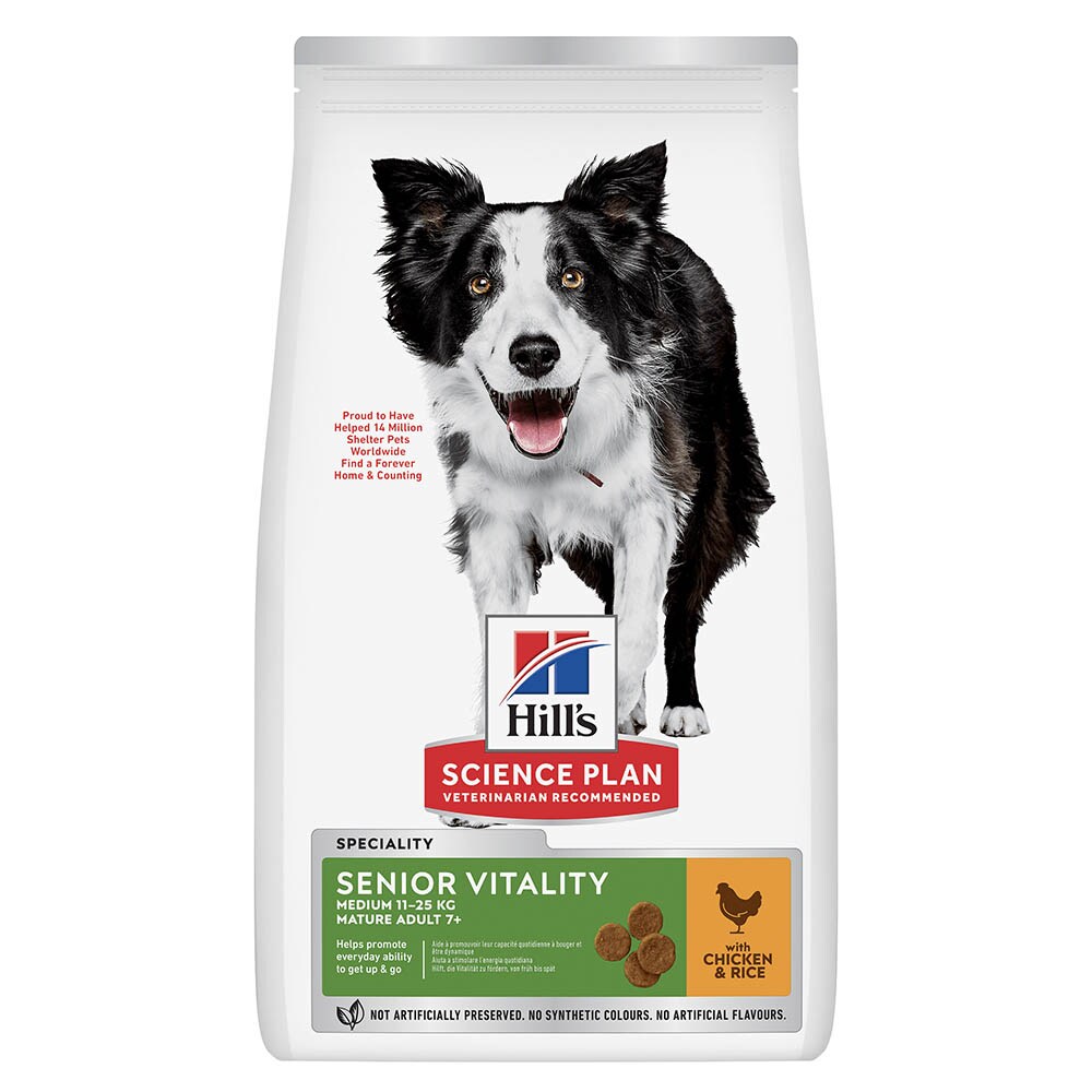Hills Science Plan Mature Adult 7+ Medium Senior Vitality Hund_0