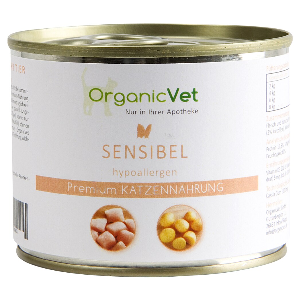 OrganicVet Sensibel hypoallergen Nassfutter für Katzen_0