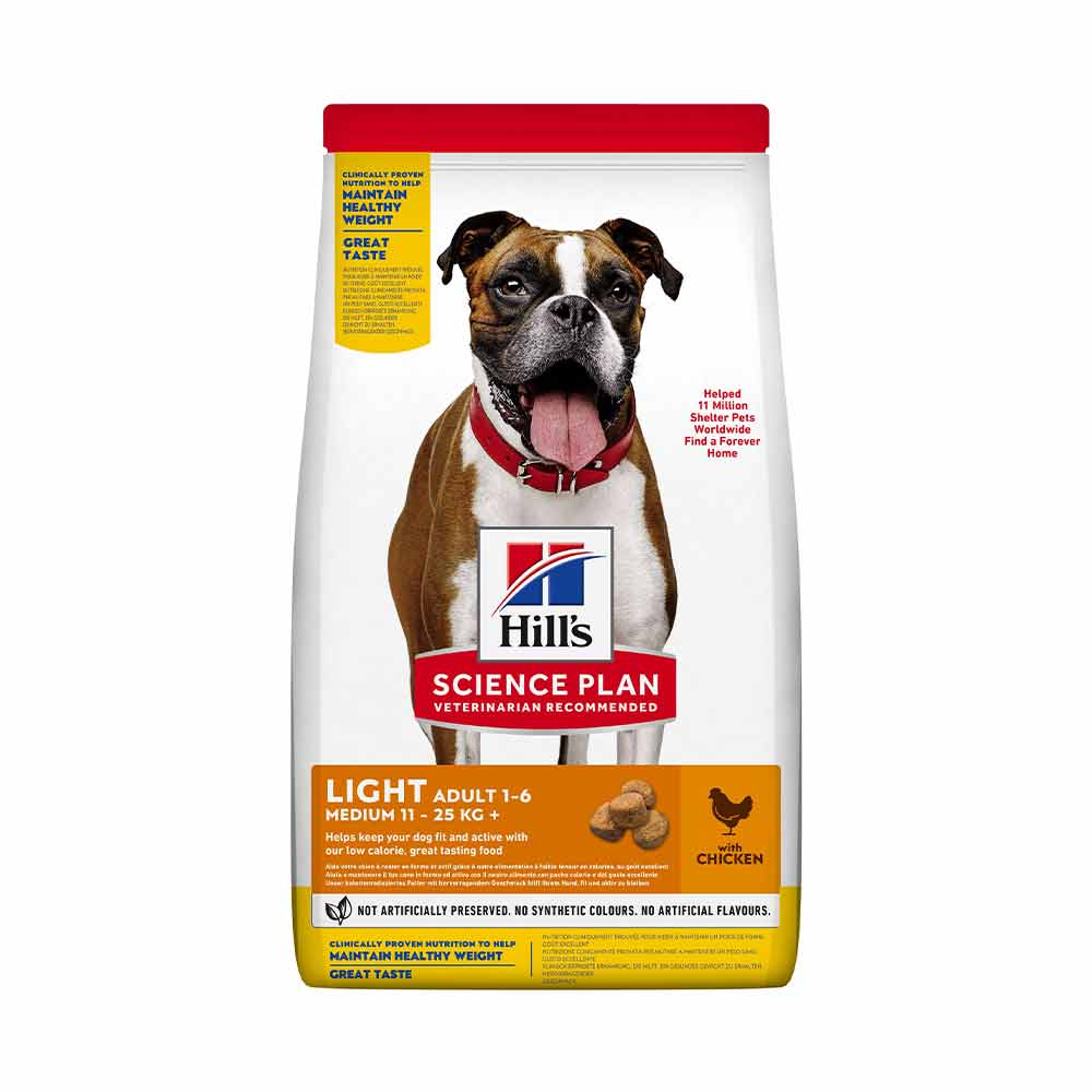 Hills Science Plan Adult Light Medium mit Huhn Trockenfutter für Hunde_0