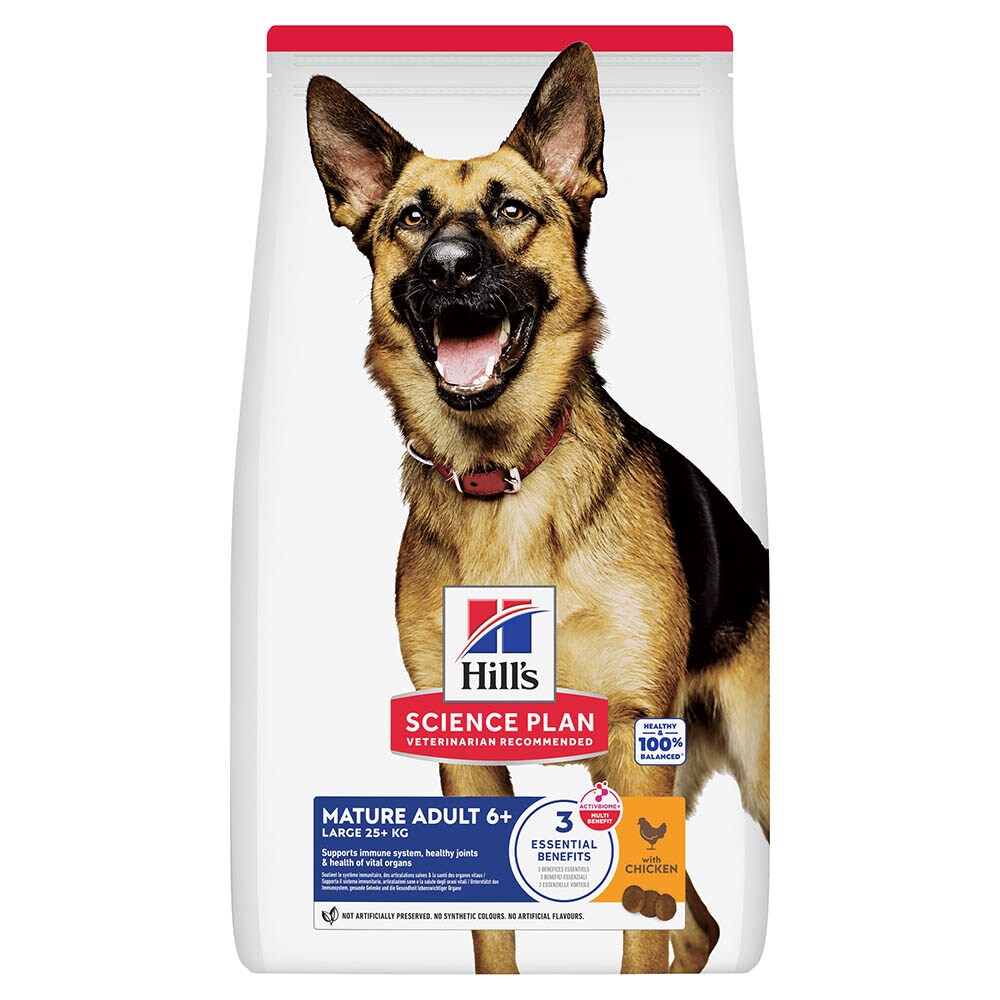 Hills Science Plan Mature Adult 6+ Large Breed mit Huhn Trockenfutter für Hunde_0