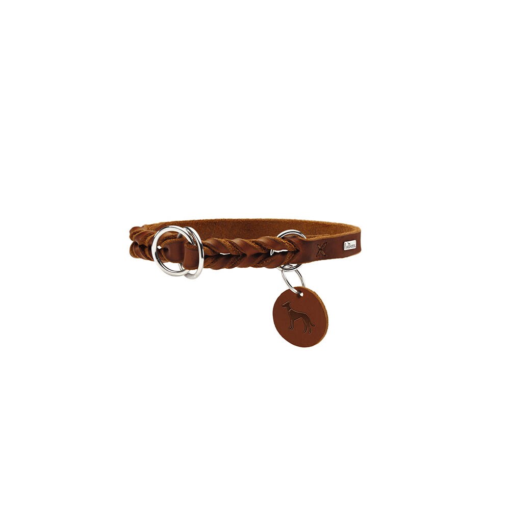 Hunter Zugstopp Halsband Solid Education cognac_1