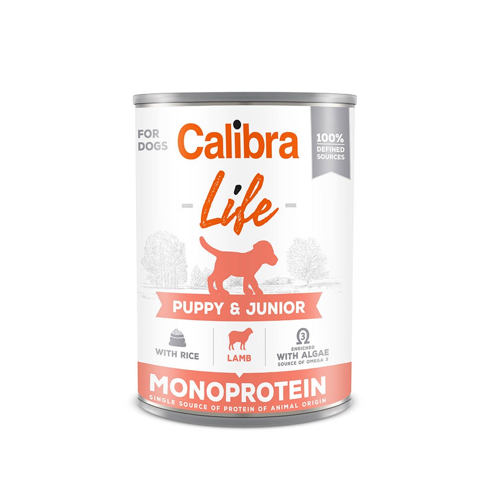 Calibra Dog Life can Puppy and Junior Lamb with rice_0