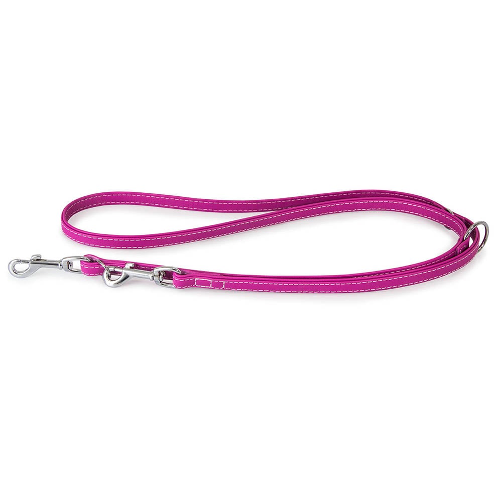 Das Lederband Barcelona Führleine Rose-Violet_0