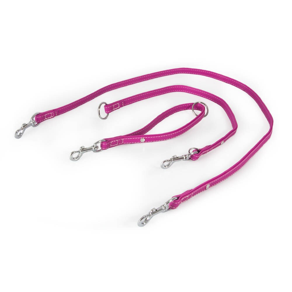 Das Lederband Barcelona Universal-Leine Rose-Violet_0