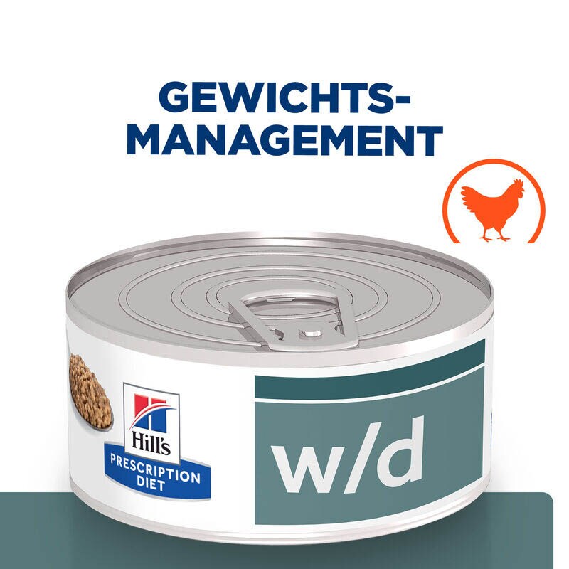 Hills Prescription Diet w/d mit Huhn Dose Katze_1