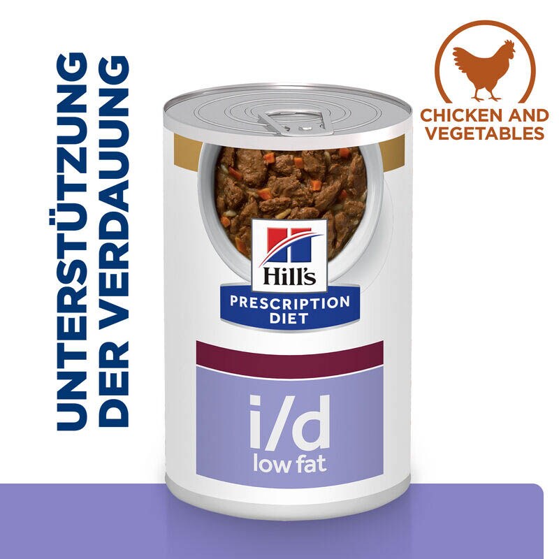 Hills Prescription Diet i/d Low Fat Ragout mit Huhngeschmack & zugefügtem Gemüse Hund_1
