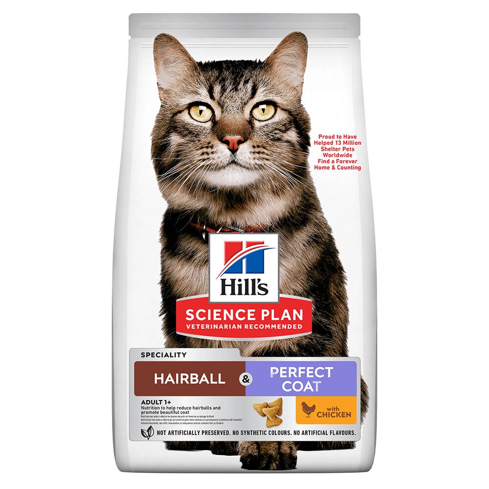 Hills Science Plan Hairball & Perfect Coat Trockenfutter für Katzen mit Huhn_0