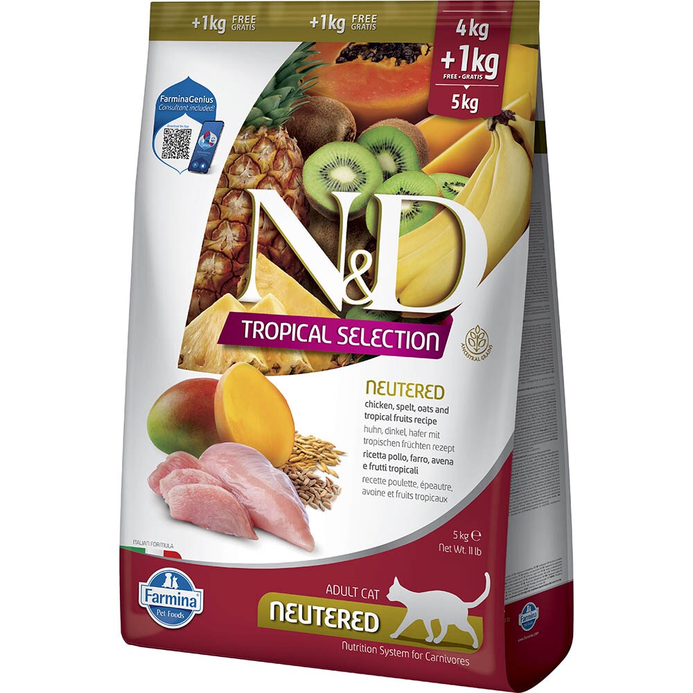 Farmina N&D Tropical Selection Neutered Adult Huhn Trockenfutter für Katzen_1