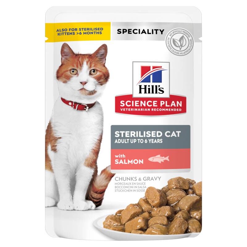 Hills Science Plan Sterilised Cat Adult Nassfutter für Katzen mit Lachs_0