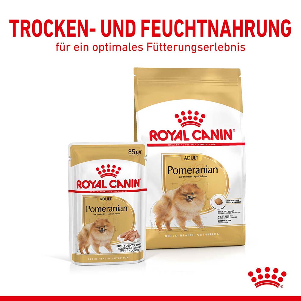 Royal Canin Breed Pomeranian Feuchtnahrung für Zwergspitze als Mousse (>8 Monate)_4