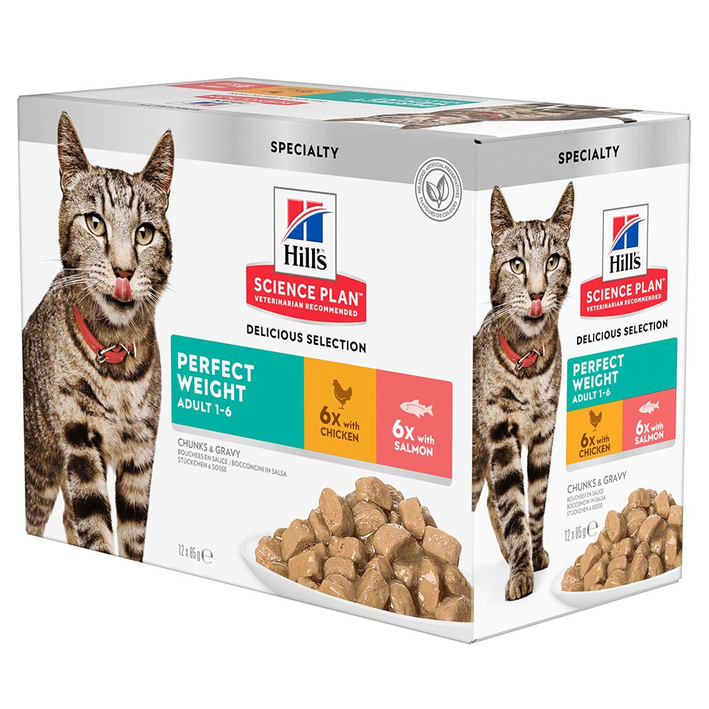 Hills Science Plan Adult Perfect Weight Huhn + Lachs Multipack Katze_0
