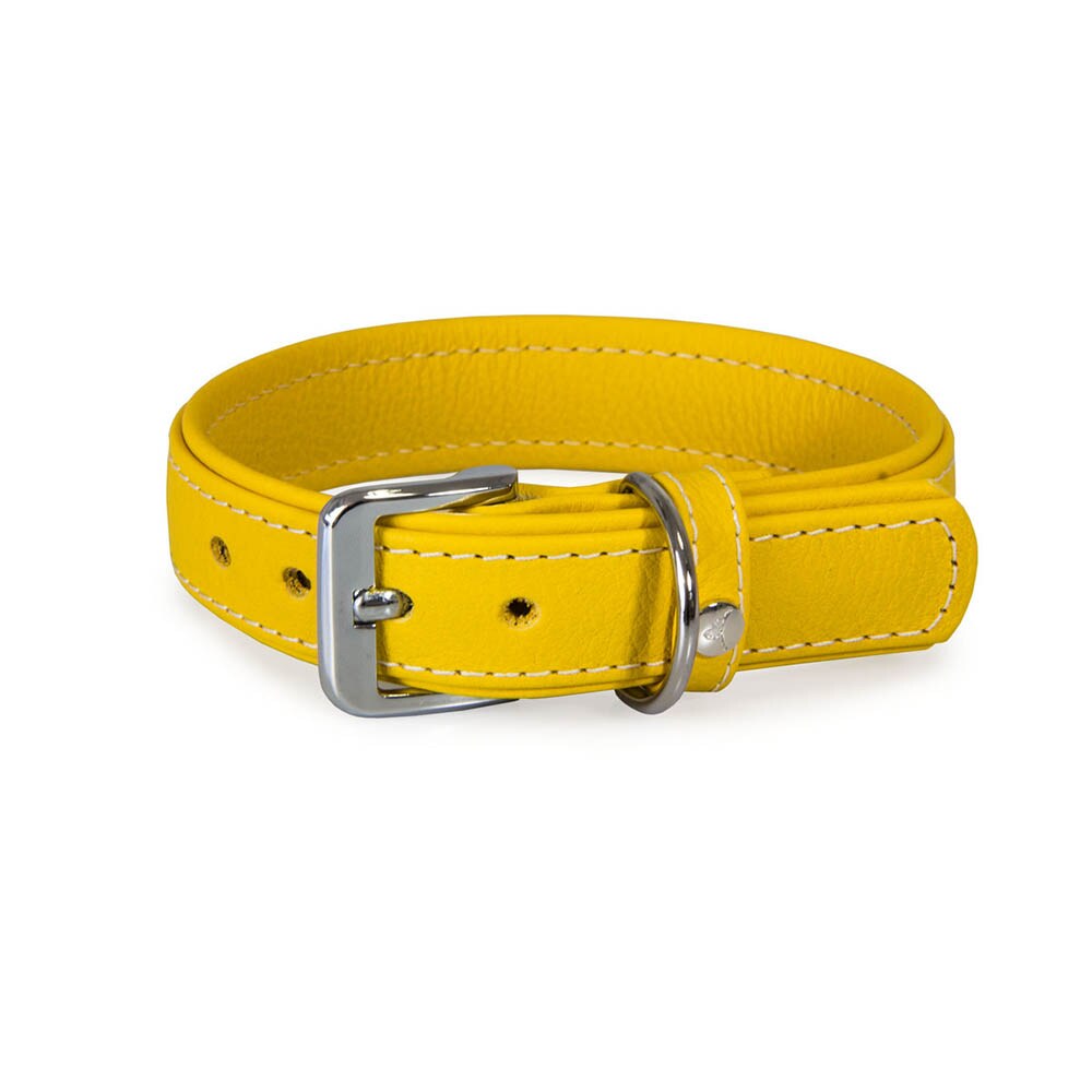 Das Lederband Barcelona Halsband Vibrant-Yellow_0