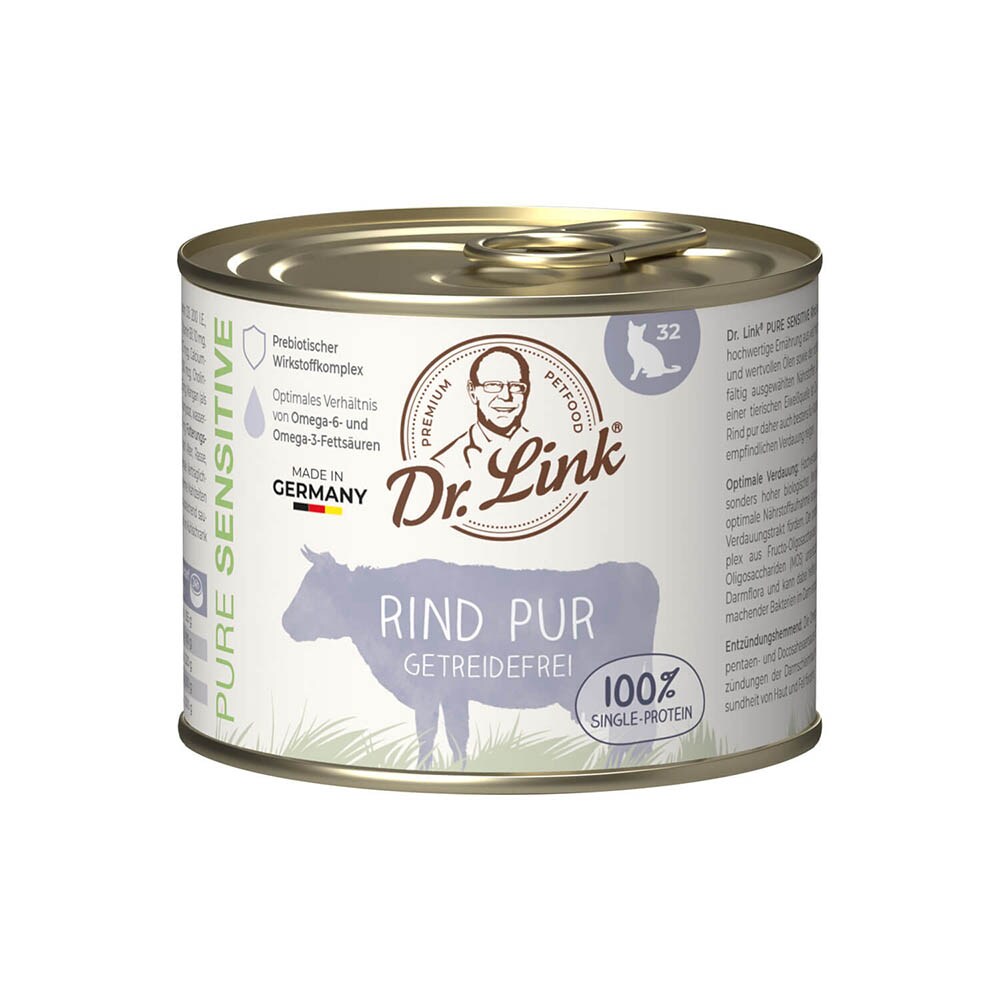 Dr. Link Pure Sensitive Rind pur Nassfutter für Katzen_0