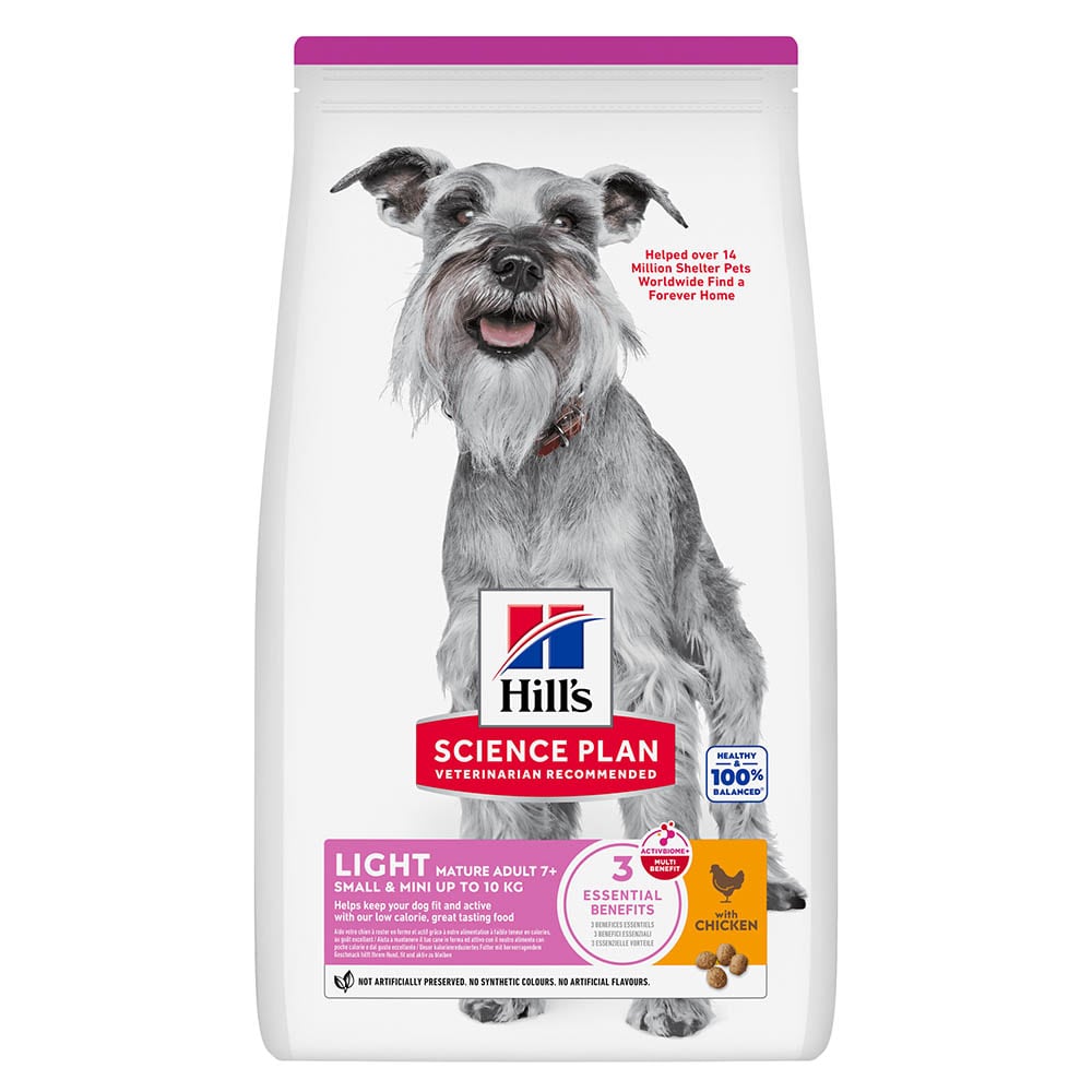 Hills Science Plan Light Small & Mini Mature Adult 7+ Trockenfutter für Hunde mit Huhn_0