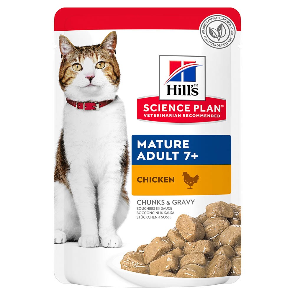 Hills Science Plan Mature Adult 7+ Huhn Nassfutter für Katzen_0