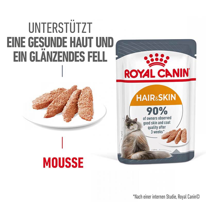 Royal Canin Hair & Skin Care Mousse Nassfutter für Katzen für gesundes Fell_0