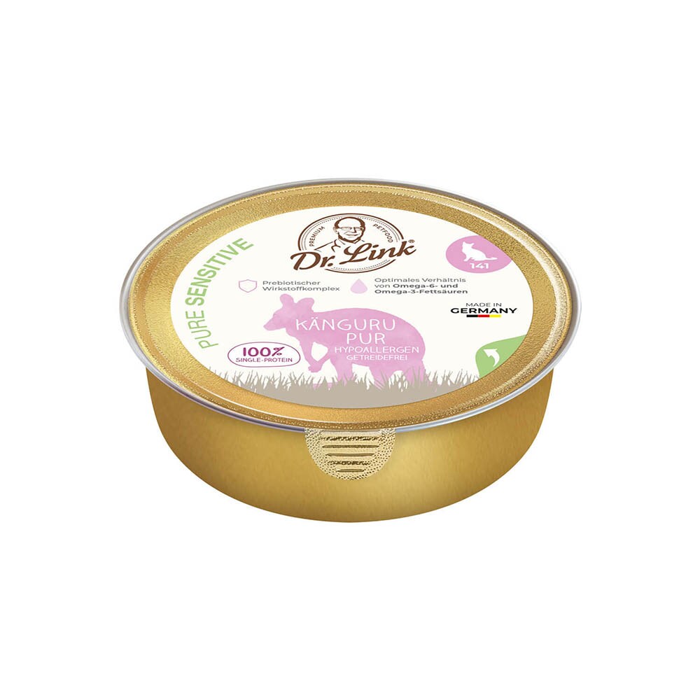 Dr. Link Pure Sensitive Känguru pur Nassfutter für Katzen_0