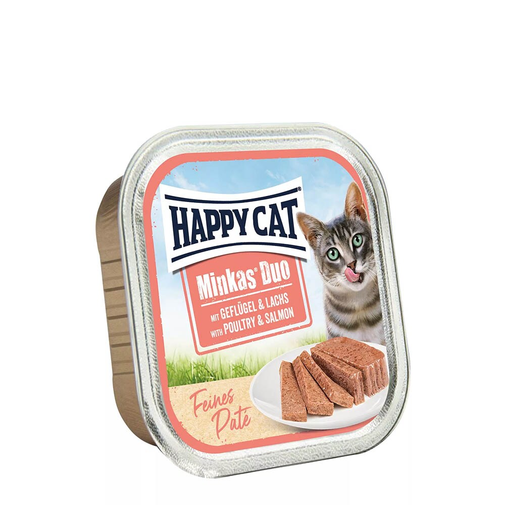 Happy Cat Minkas Duo Geflügel & Lachs Paté_0