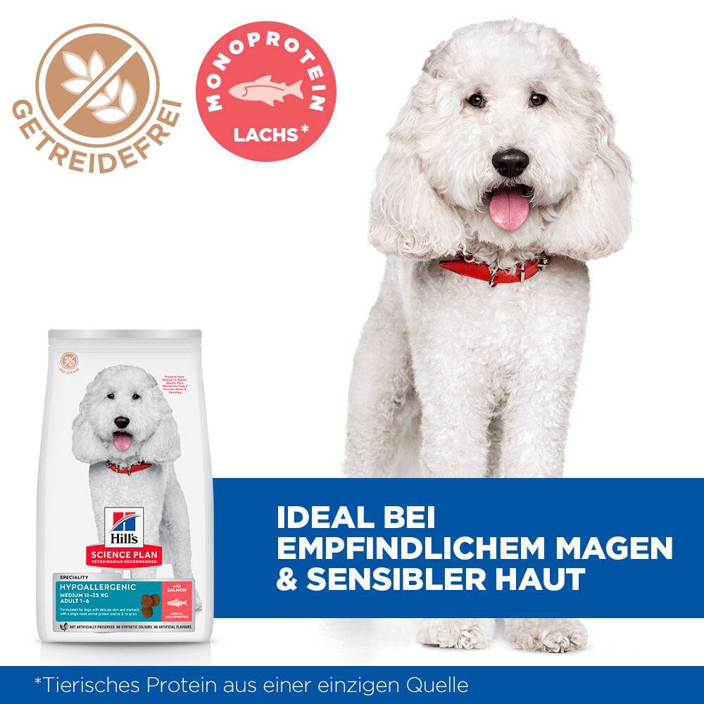 Hills Science Plan Hypoallergenic Medium Adult Trockenfutter mit Lachs_4