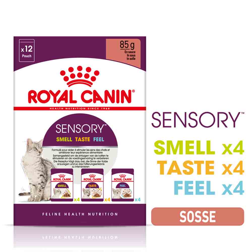 Royal Canin Sensory Smell Taste Feel Nassfutter Multipack in Soße für wählerische Katzen_0