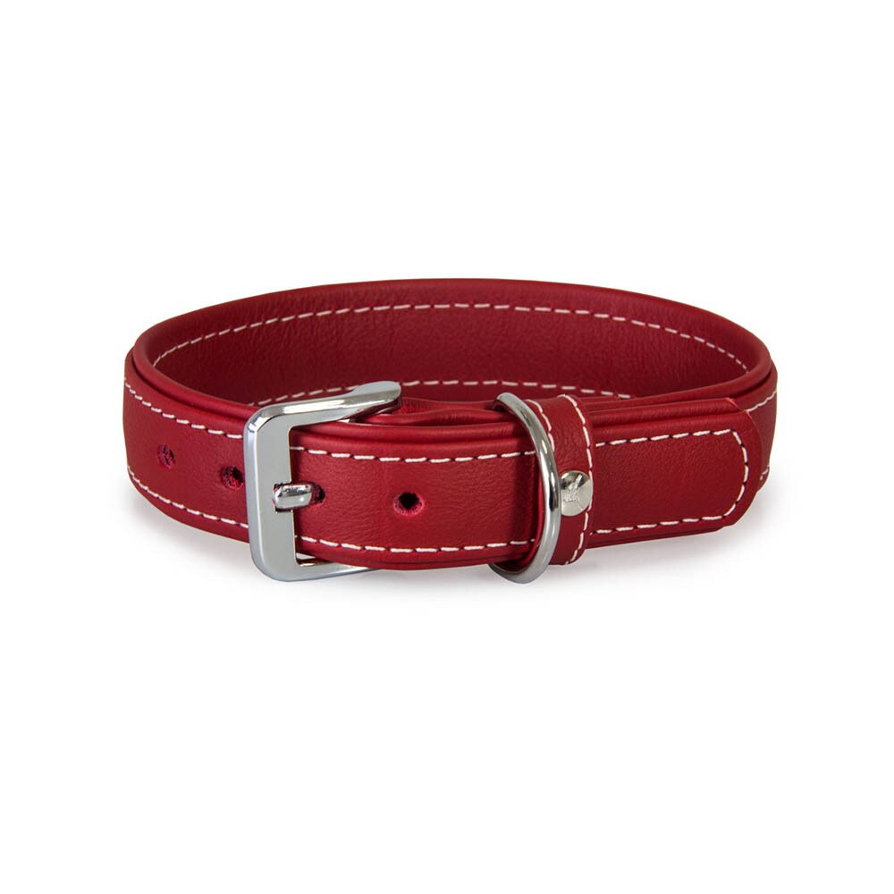 Das Lederband Barcelona Halsband Indian-Red_0