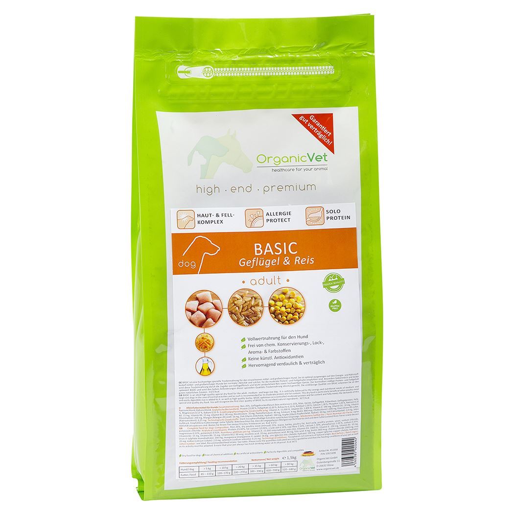 OrganicVet Basic Trockenfutter für Hunde_0