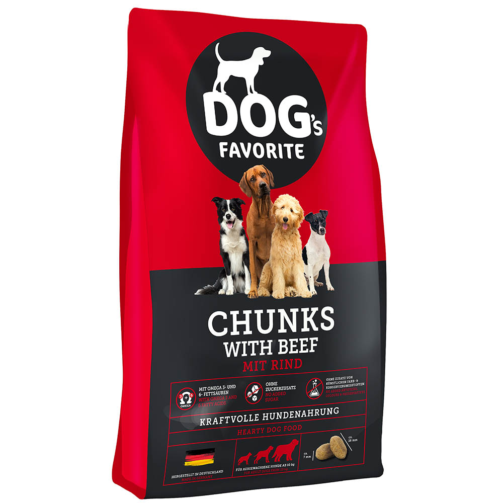Happy Dog Dog's Favorite Chunks mit Rind_0