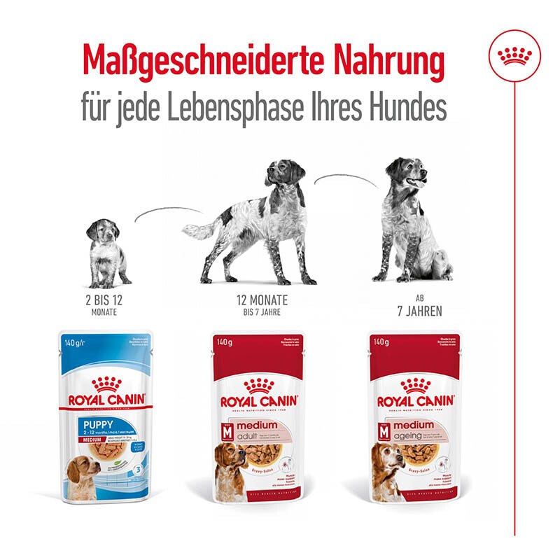 Royal Canin Medium Ageing Feuchtnahrung als Stückchen in Soße (>7. Lebensjahr)_5